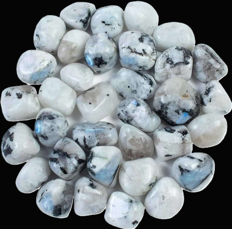 Rainbow Moonstone Tumbled - Spiral Rain
