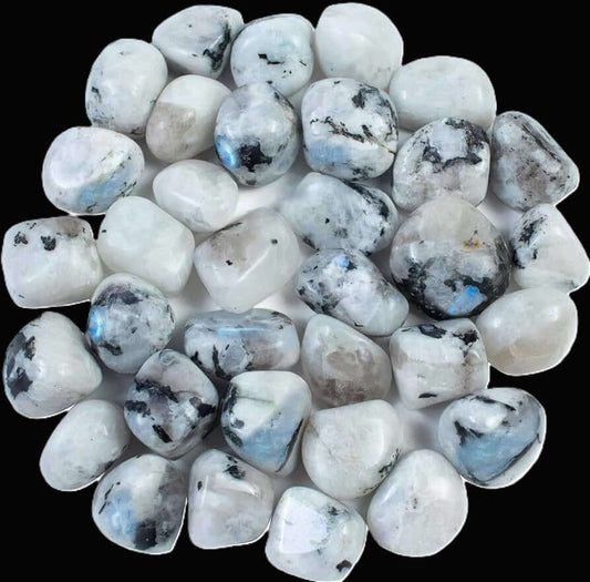 Rainbow Moonstone Tumbled - Spiral Rain