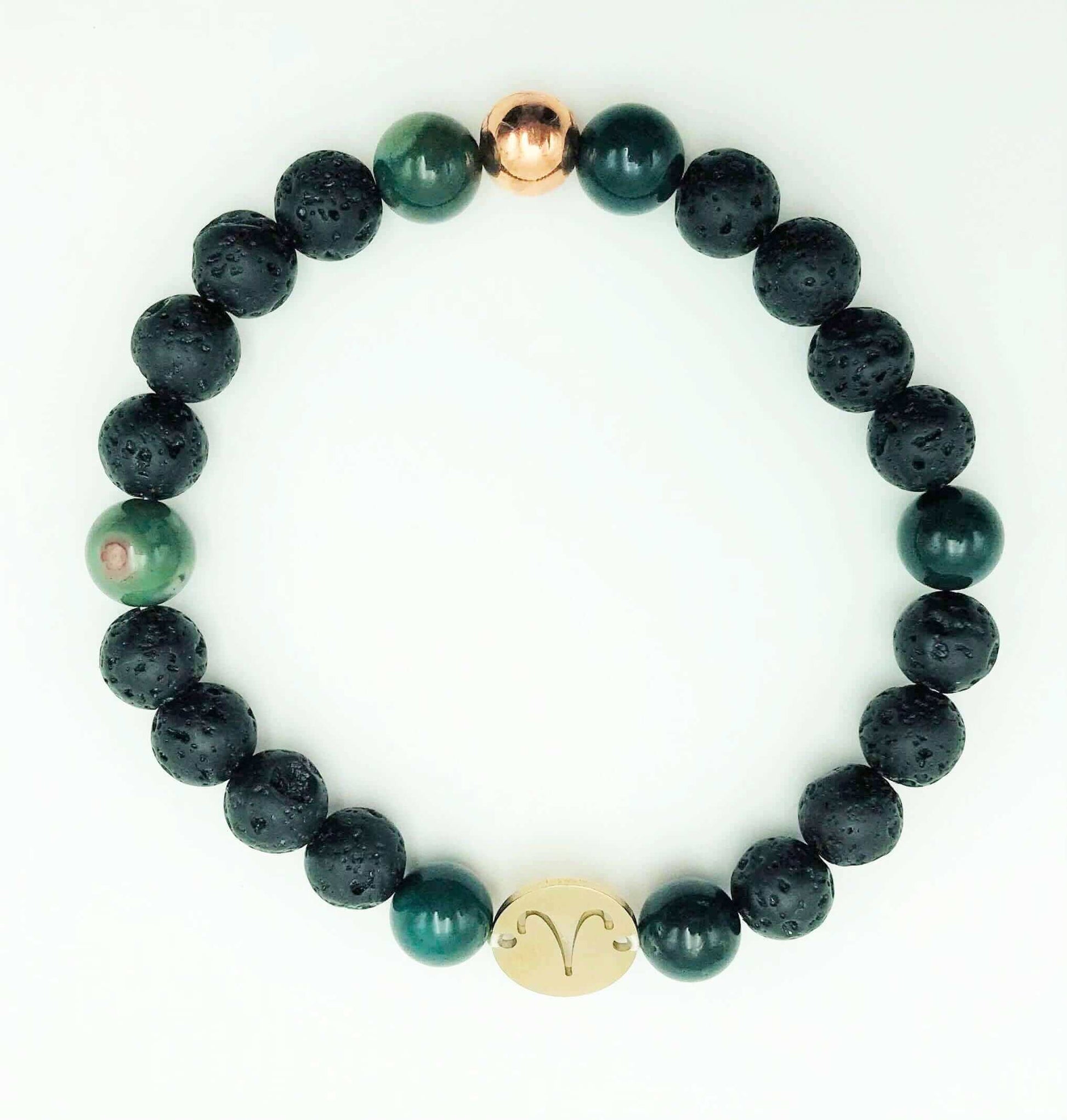 Aries (Mar 21 - Apr 19) bracelet - Spiral Rain