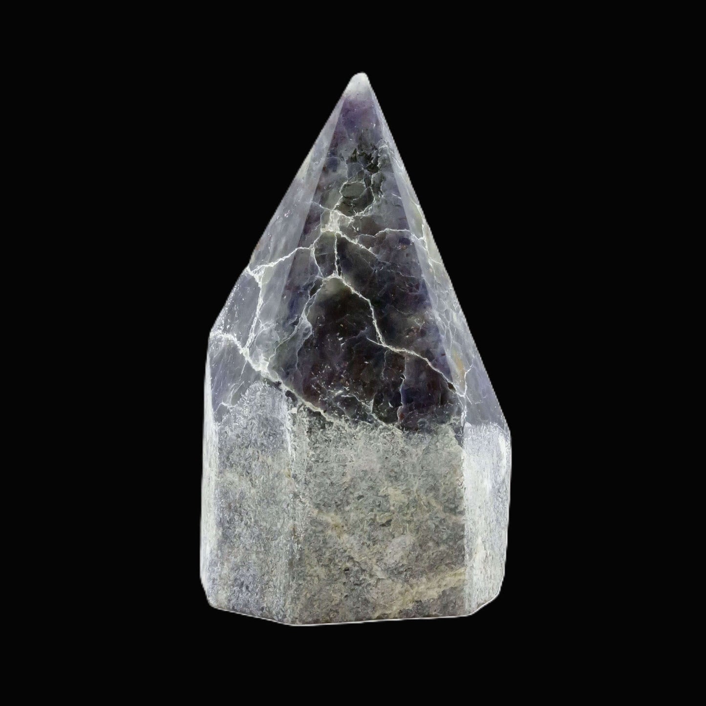 Iolite Top polished point - Spiral Rain