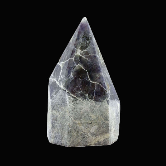Iolite Top polished point - Spiral Rain
