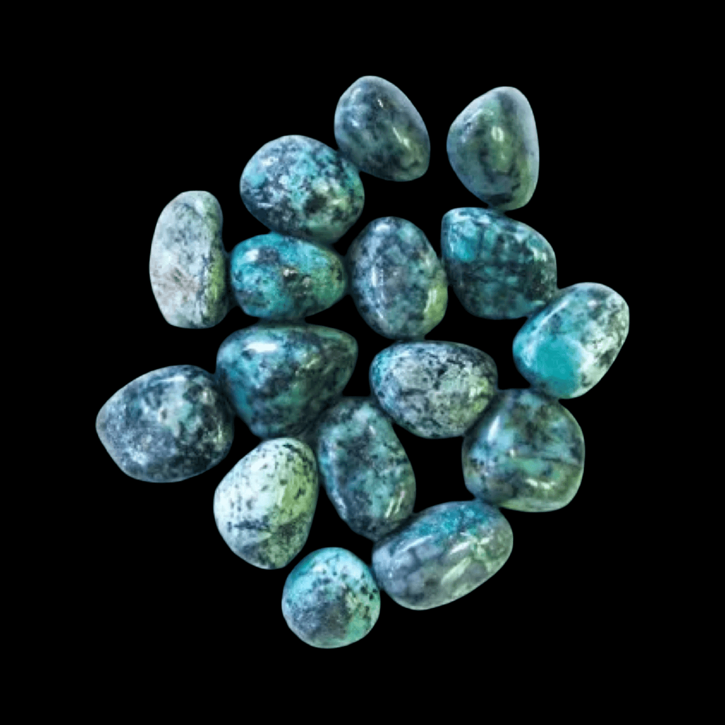 African Turquoise Tumbled - Spiral Rain