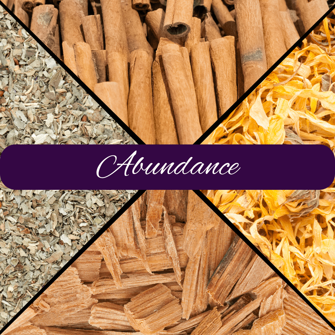 Abundance Loose Incense Blend with Citrine Crystal - Spiral Rain