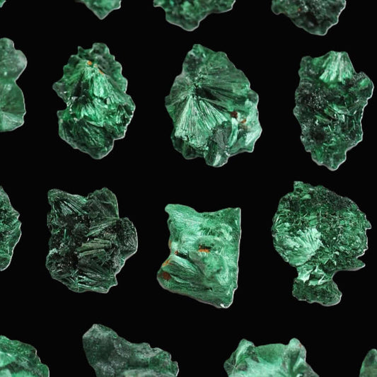 Fibrous Malachite #1 Raw Specimen - Spiral Rain