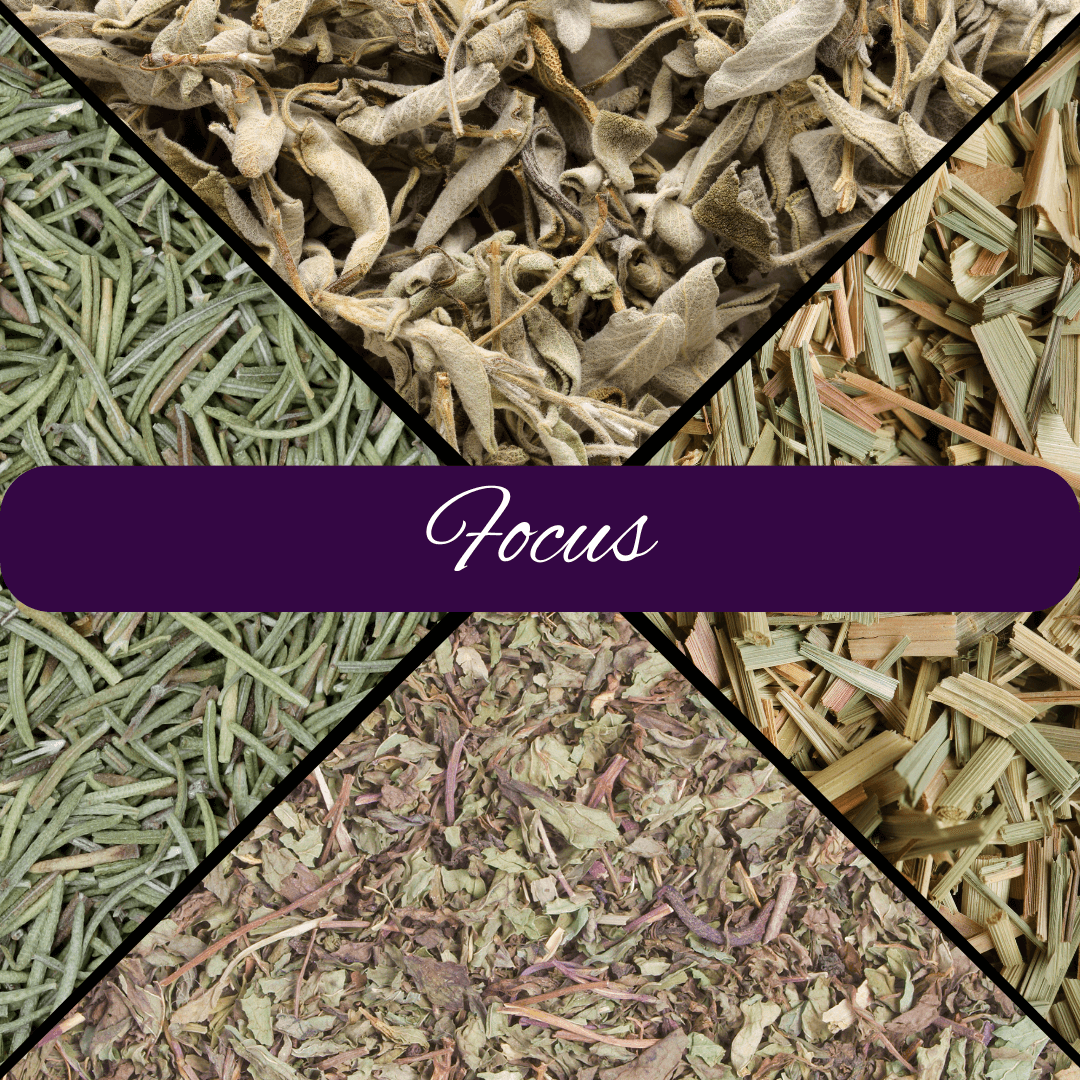 Focus Enhancing Loose Incense Blend with Fluorite Crystal - Spiral Rain