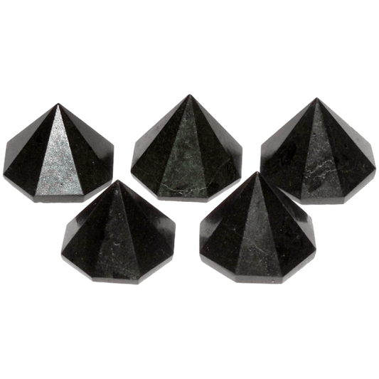 Black Tourmaline Octagone Pyramid - Spiral Rain