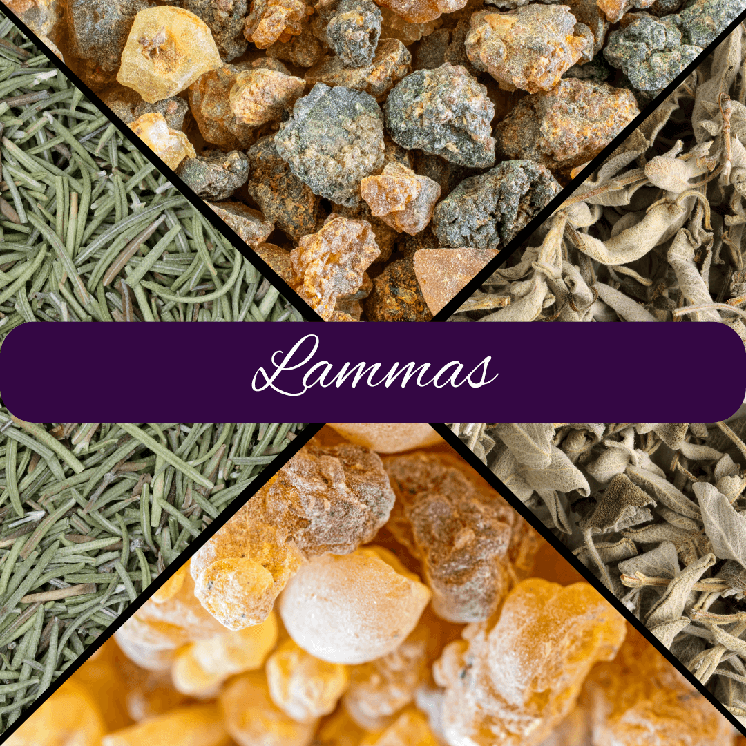 Lammas Harvest Loose Incense Blend with Carnelian Crystal - Spiral Rain