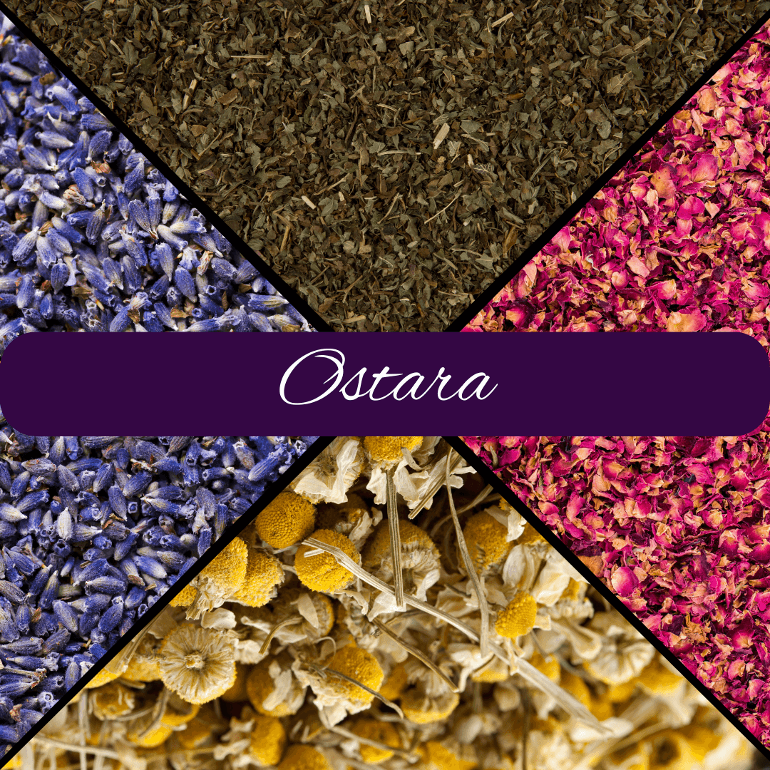 Ostara Spring Equinox Loose Incense Blend with Rose Quartz Crystal - Spiral Rain