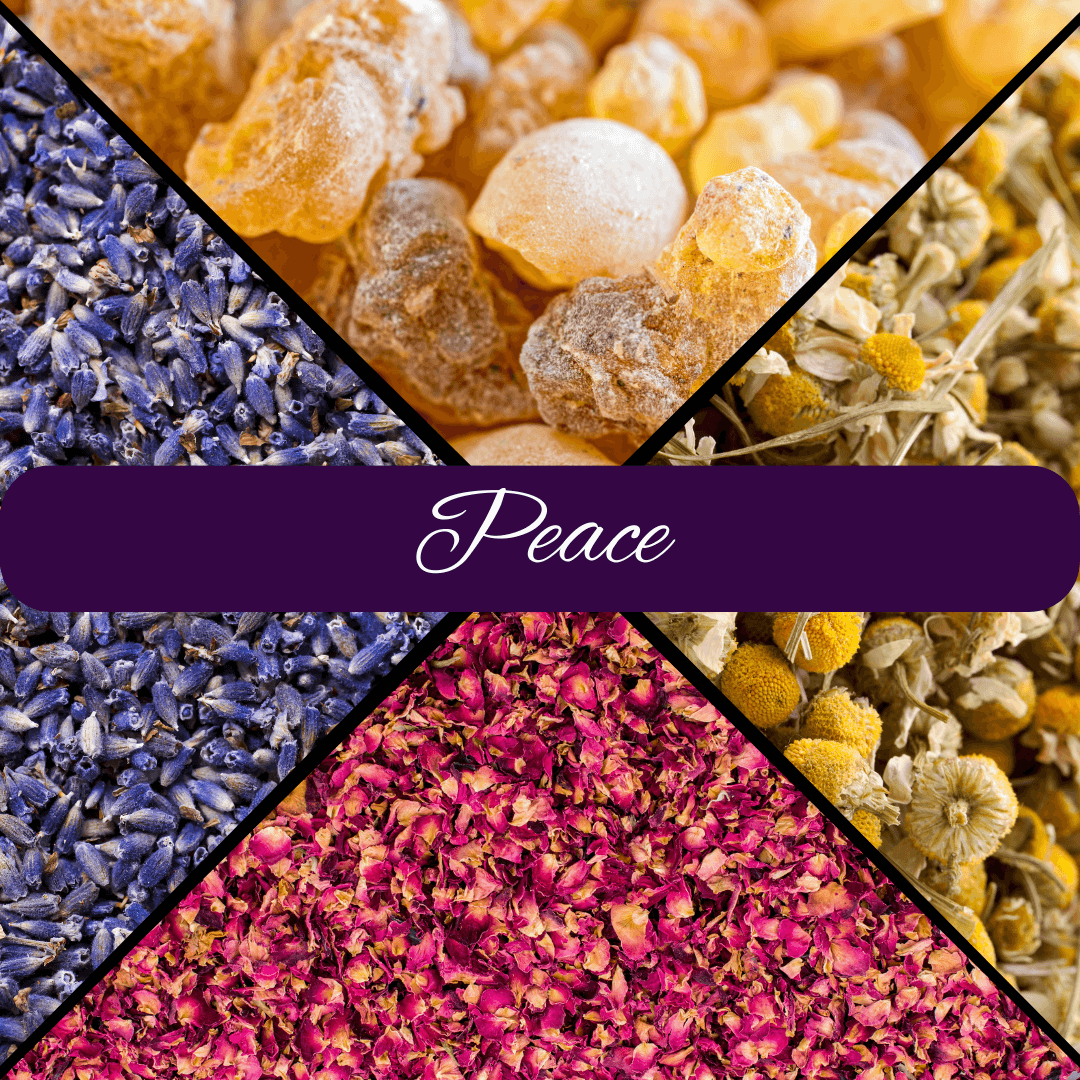 Peace Loose Incense Blend with Amethyst Crystal - Spiral Rain