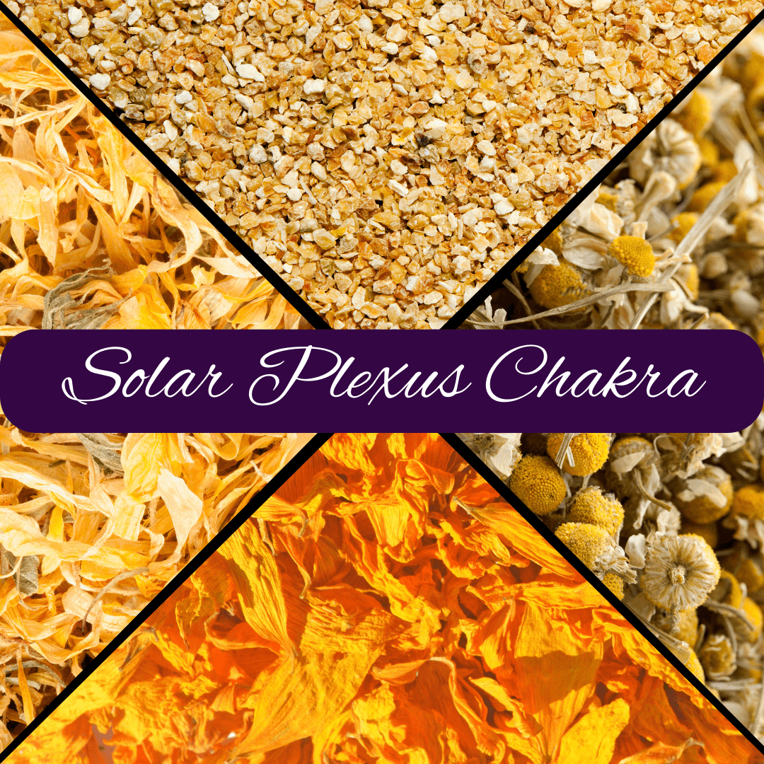 Solar Plexus Chakra Loose Incense Blend with Citrine Crystal - Spiral Rain