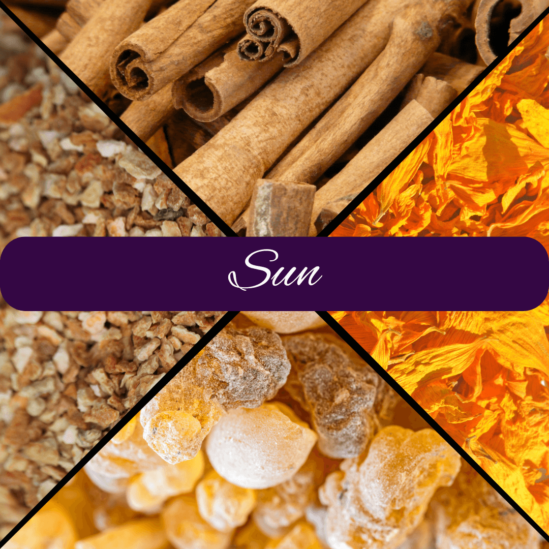 Sun Loose Incense Blend with Citrine Crystal - Spiral Rain