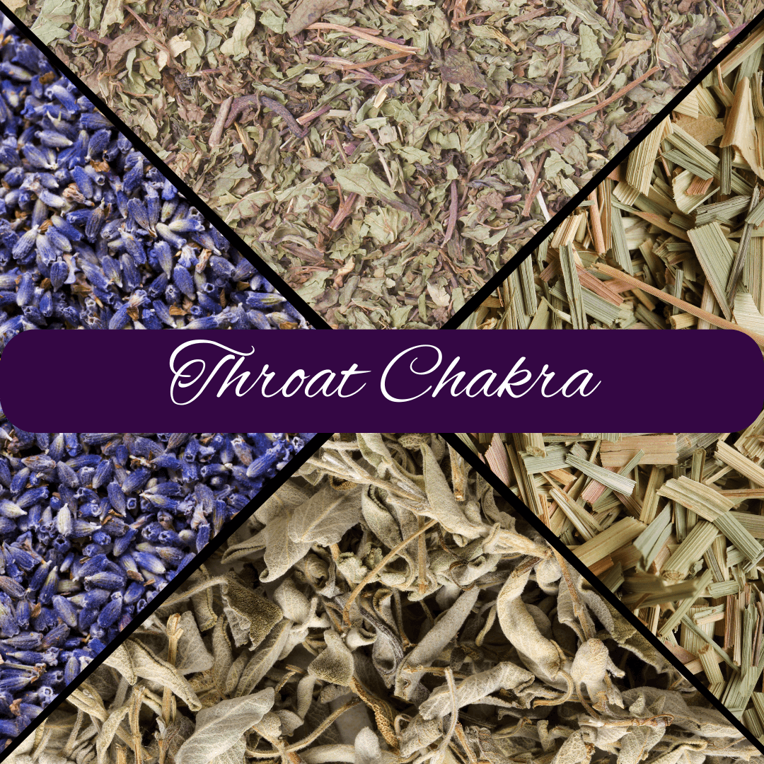 Throat Chakra Loose Incense Blend with Blue Lace Agate - Spiral Rain