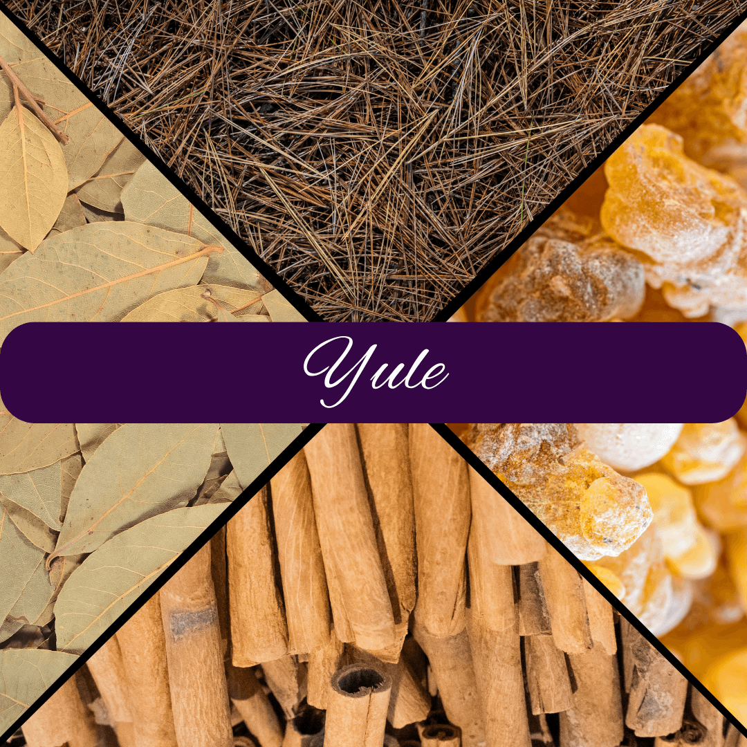 Yule Celebration Loose Incense Blend with Garnet Crystal - Spiral Rain