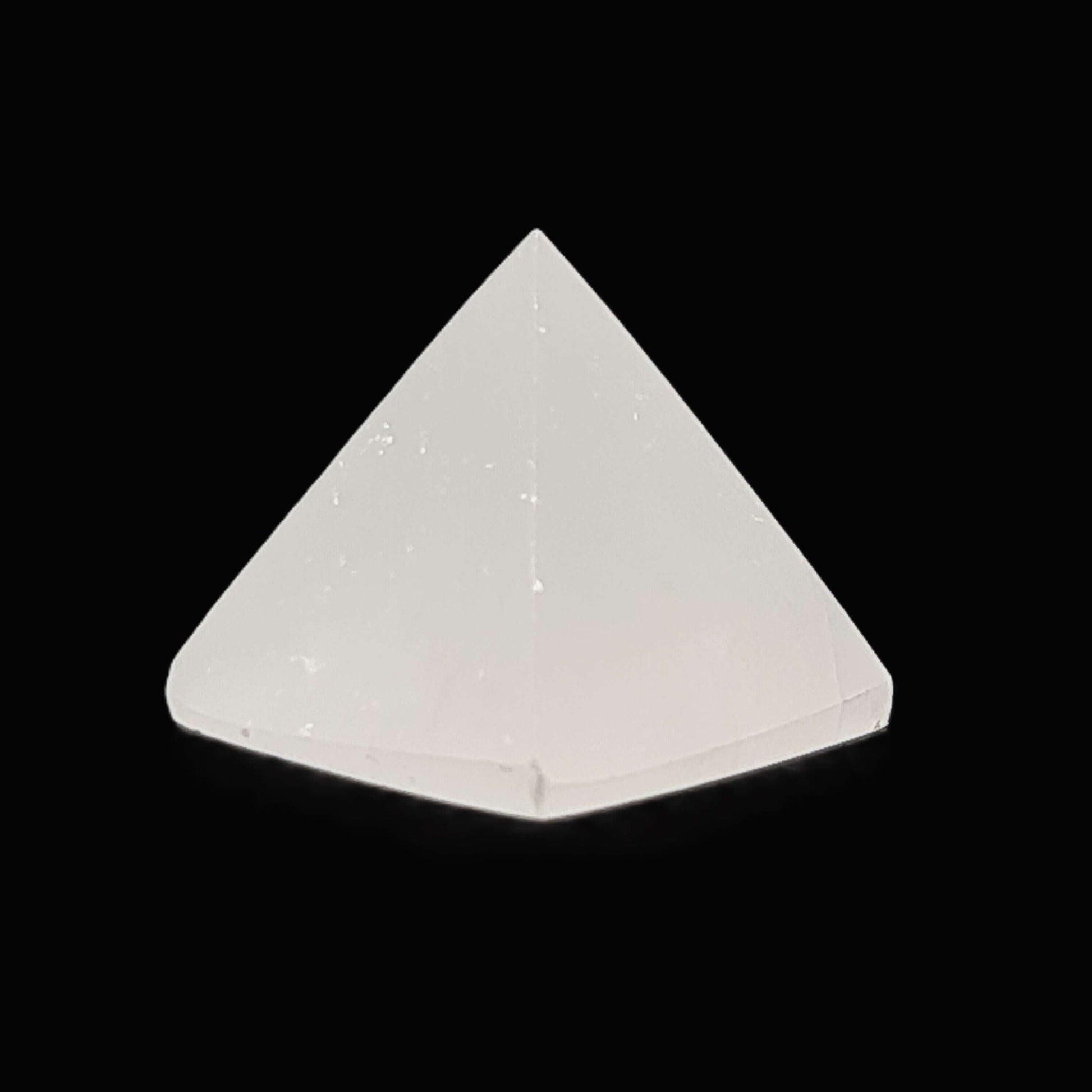 Selenite Pyramid 1 inch - Spiral Rain