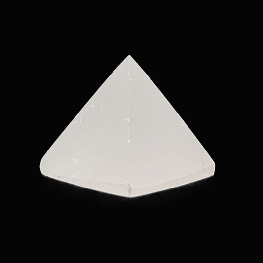 Selenite Pyramid 1 inch - Spiral Rain