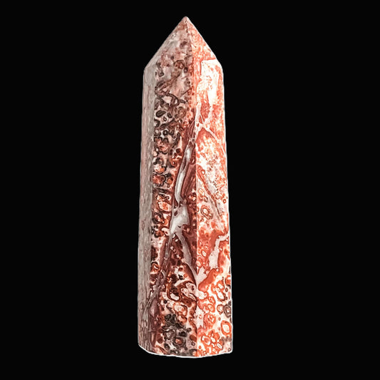 Leopard skin jasper Point - Spiral Rain