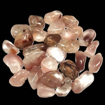Pink Lithium Quartz Tumbled - Spiral Rain