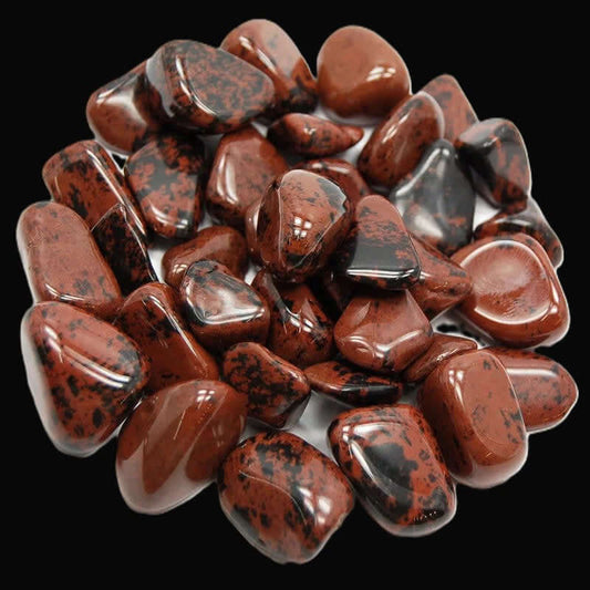 Mahogany Obsidian Tumbled - Spiral Rain