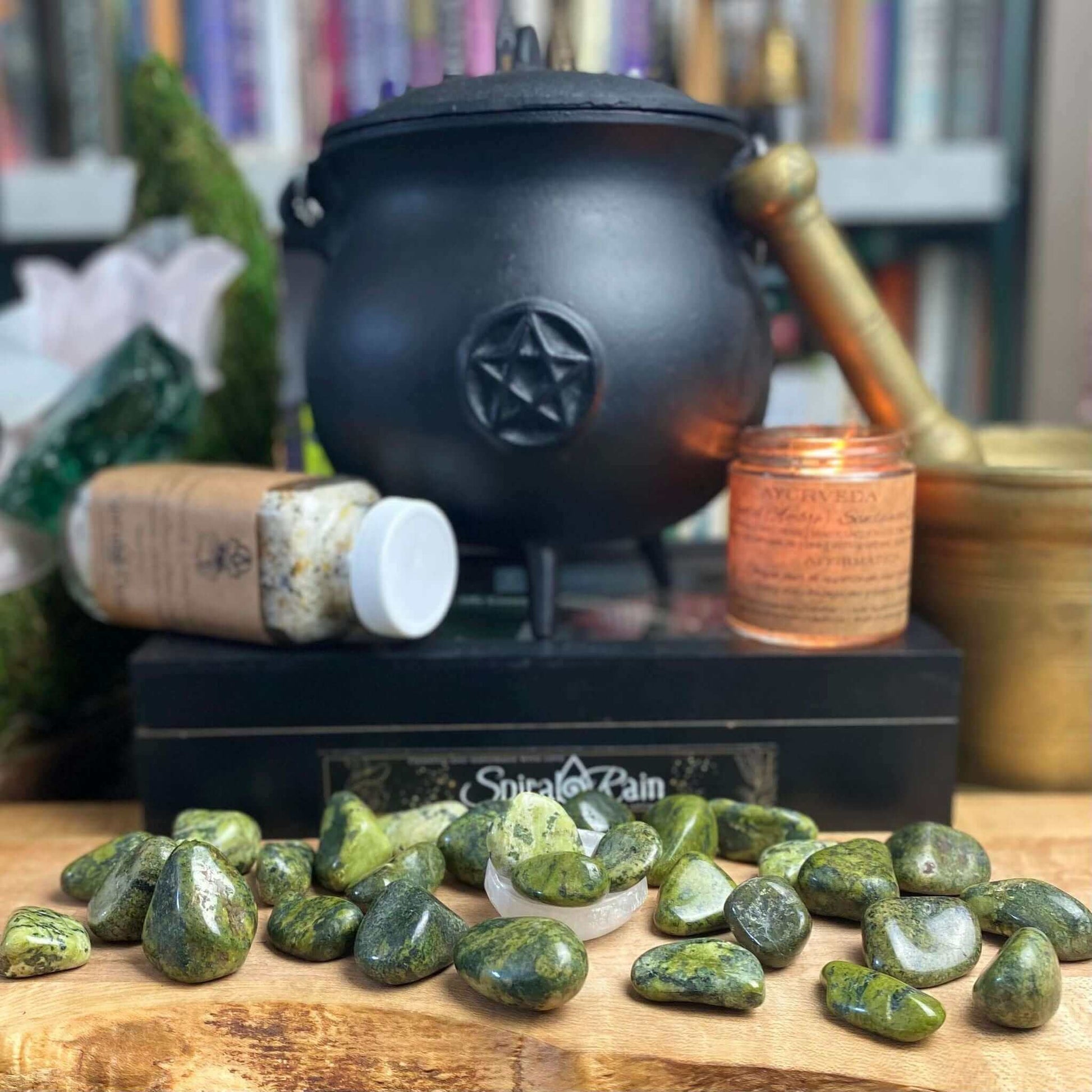 Nephrite Jade Tumbled at $4 only from Spiral Rain