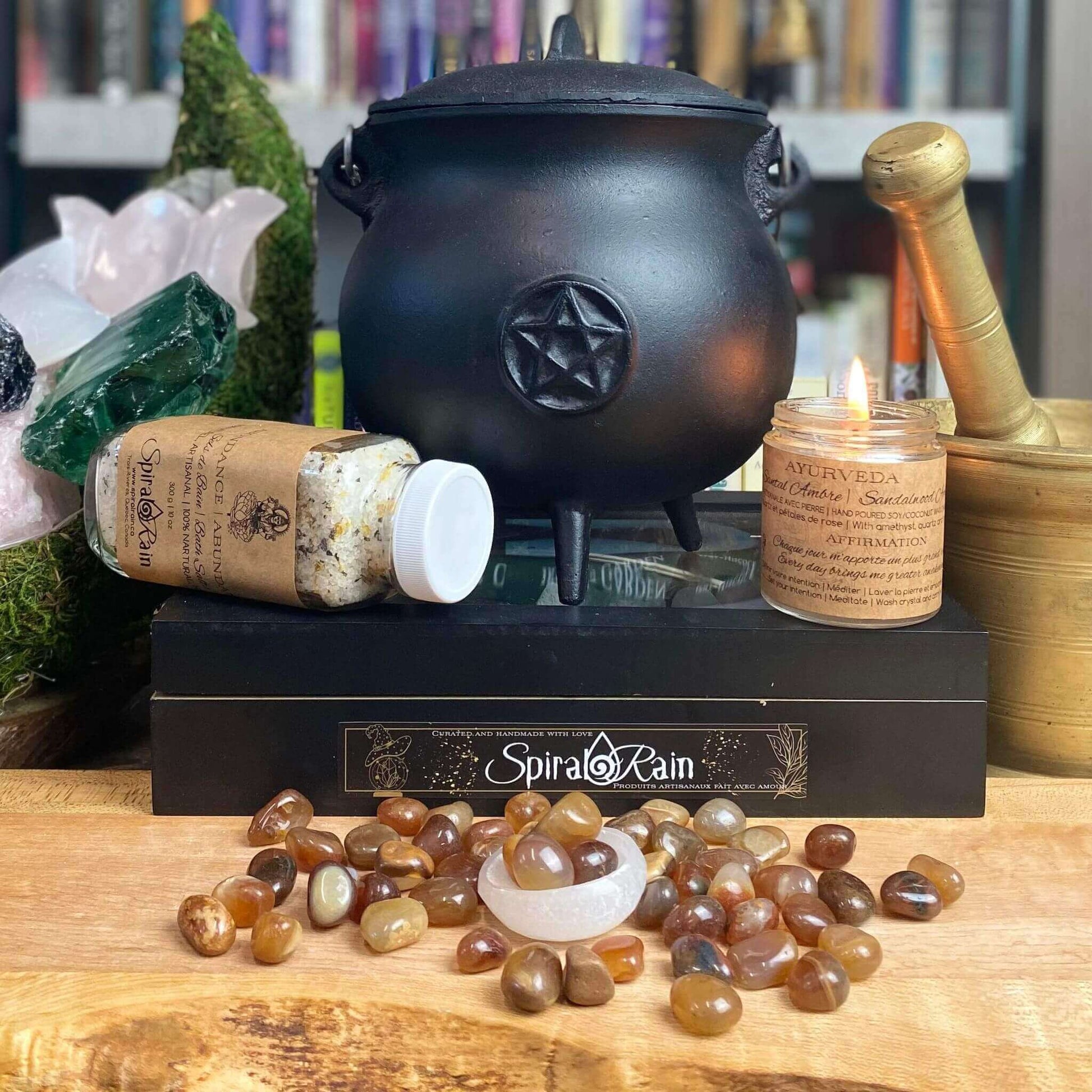 Agate Orange to Brown small Tumbled at $1 only from Spiral Rain