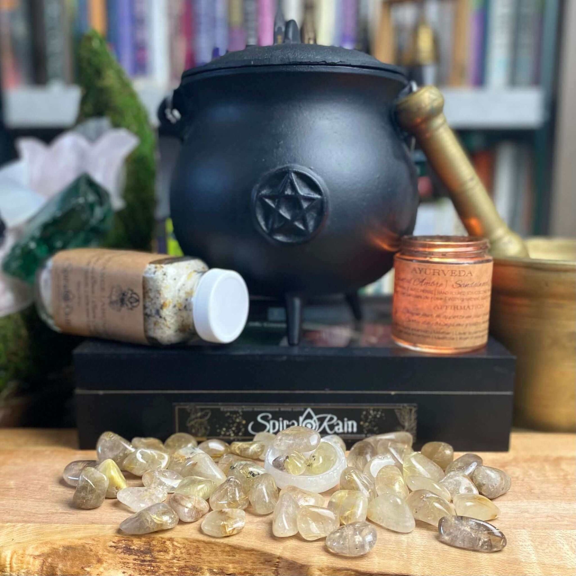 Rutilated Quartz Tumbled at $4 only from Spiral Rain