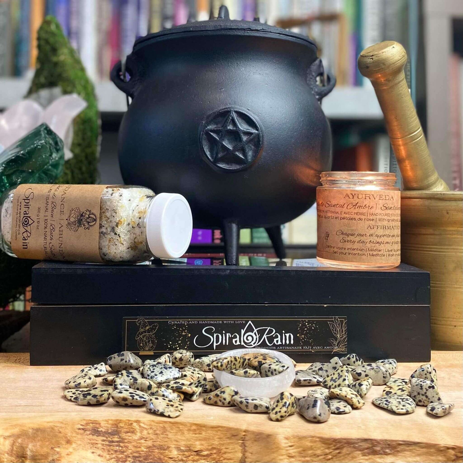 Jasper Dalmatian Tumbled small at $2 only from Spiral Rain