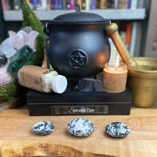 Jasper Zebra palm stone at $22 only from Spiral Rain