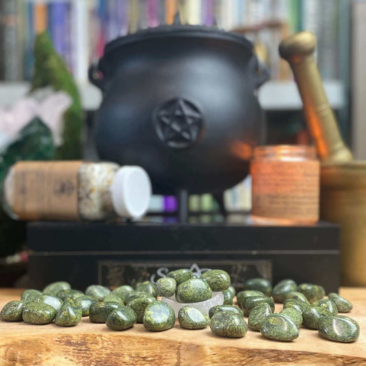 Jasper Green Snakeskin Tumbled at $4 only from Spiral Rain