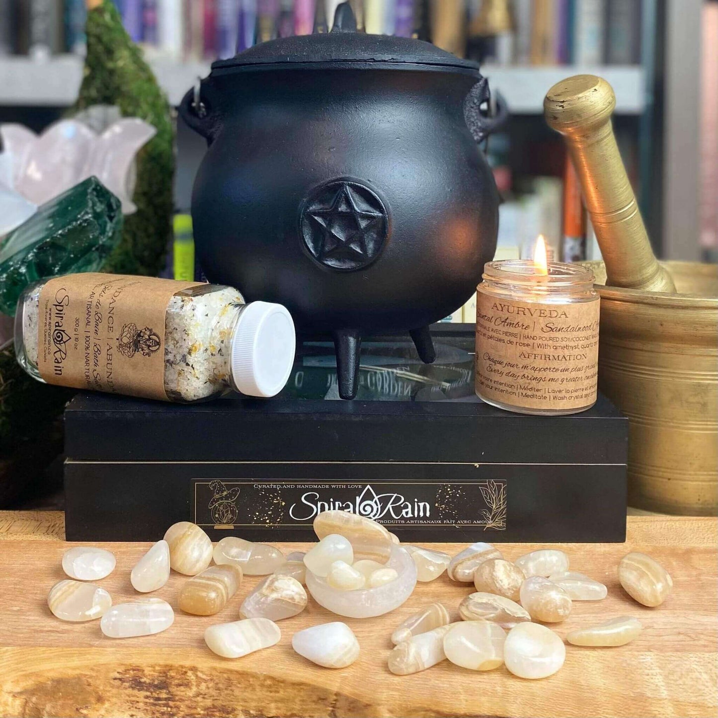 Aragonite White Tumbled at $3 only from Spiral Rain