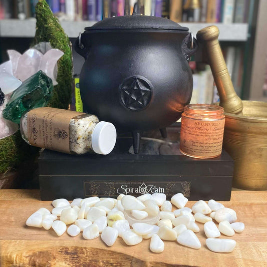 Milky quartz Tumbled at $3 only from Spiral Rain