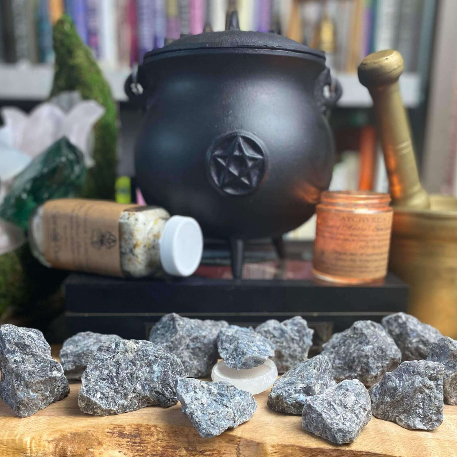 Larvikite raw large at $5 only from Spiral Rain