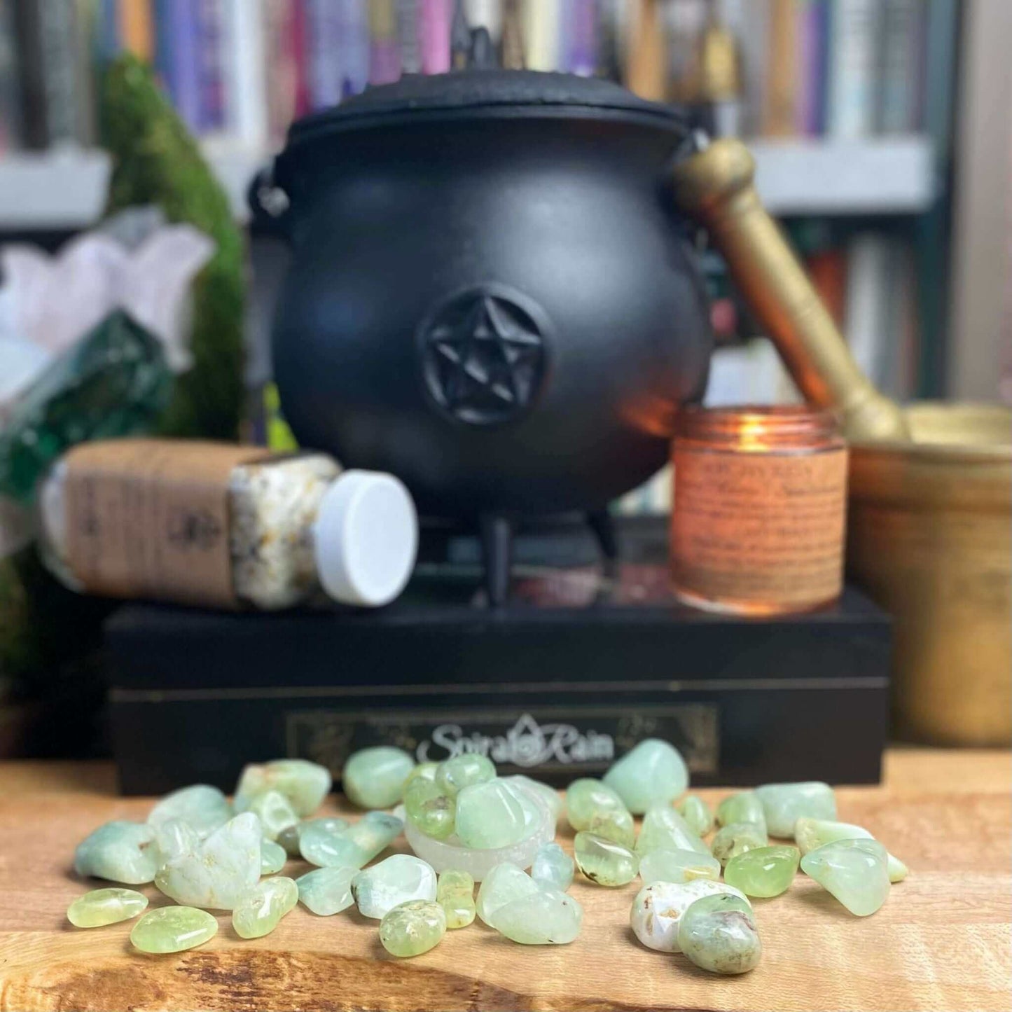 Prehnite Tumbled at $4 only from Spiral Rain