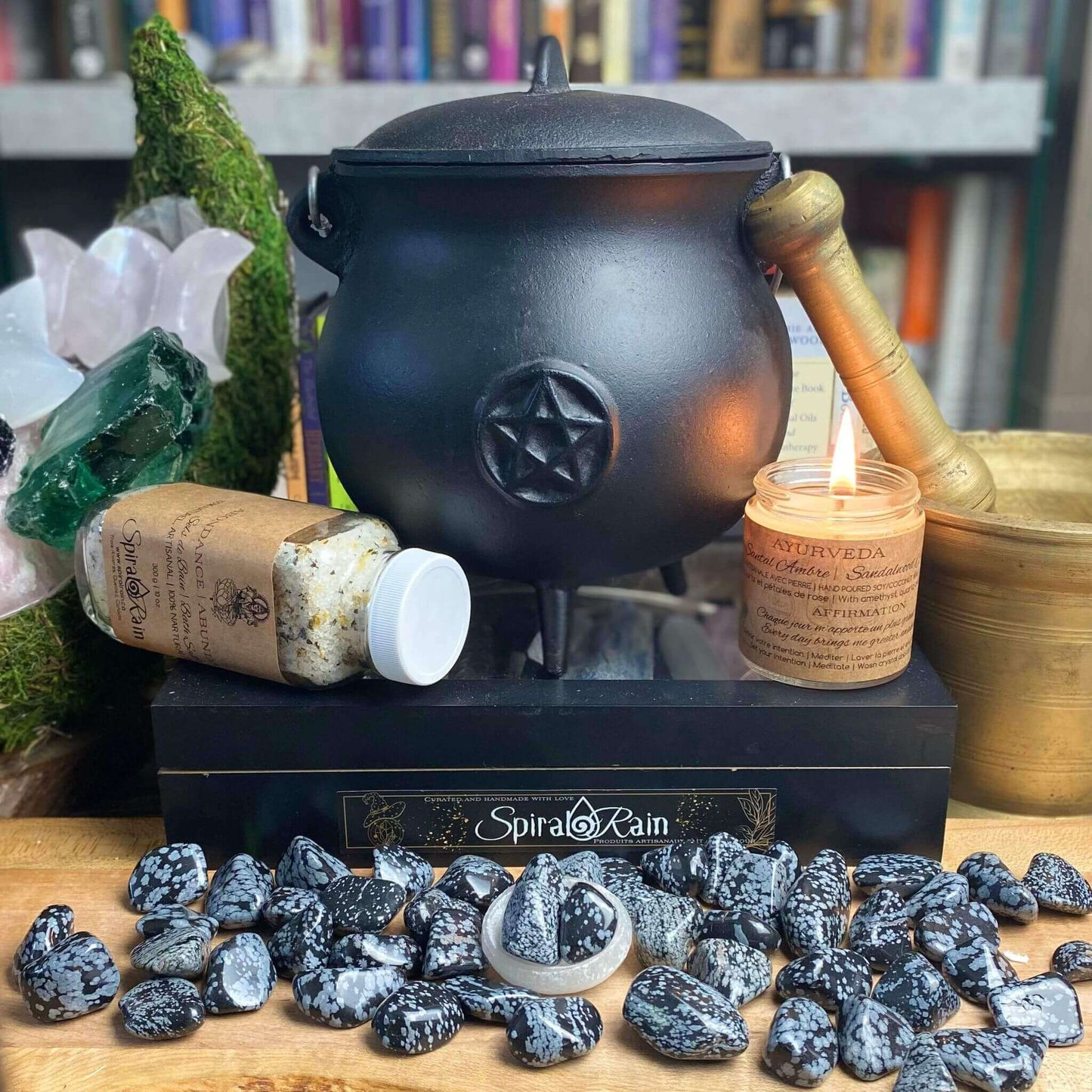 Obsidian Snowflake Tumbled at $3 only from Spiral Rain