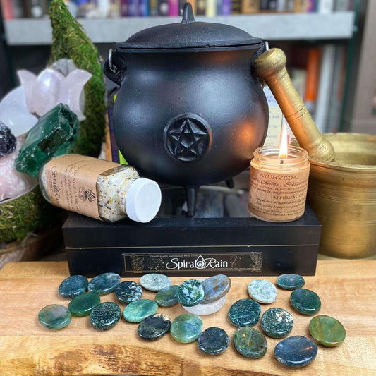 Agate Moss Worry Stone at $9 only from Spiral Rain