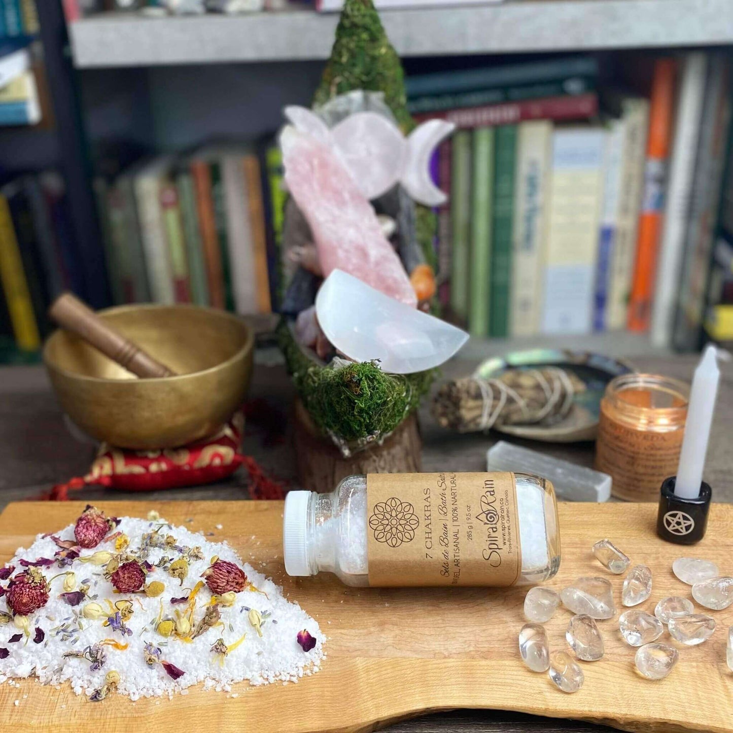 7 Chakras bath salts at $20 only from Spiral Rain