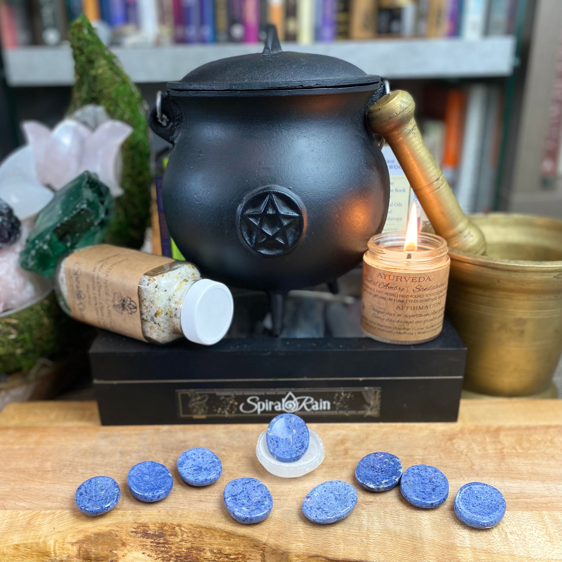Dumortierite Worry Stone at $9 only from Spiral Rain
