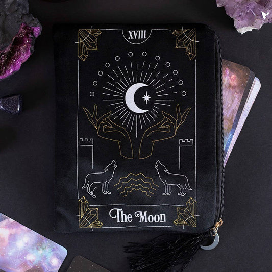 Le sac zippé pour cartes de tarot de la lune