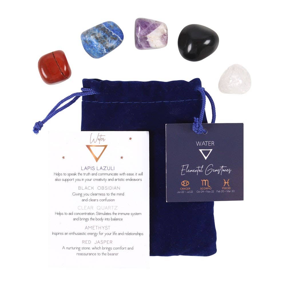 Water Element Tumble Gemstone Crystal Set