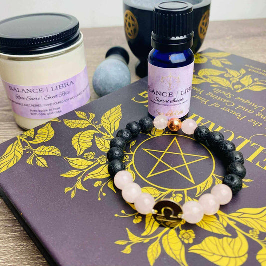 Libra (Sep 23 - Oct 22) bracelet and bracelet & oil set at $20 only from Spiral Rain