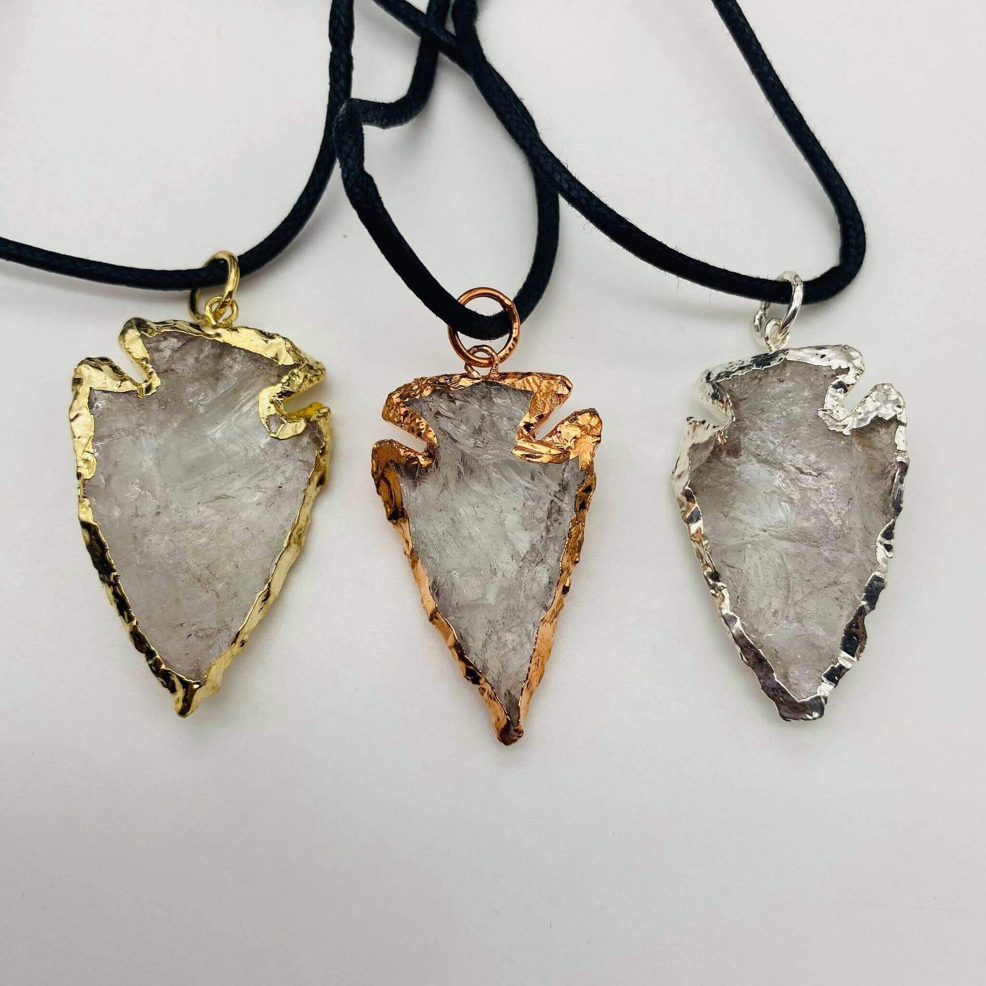 Clear Quartz Arrowhead Necklace at $25 only from Spiral Rain