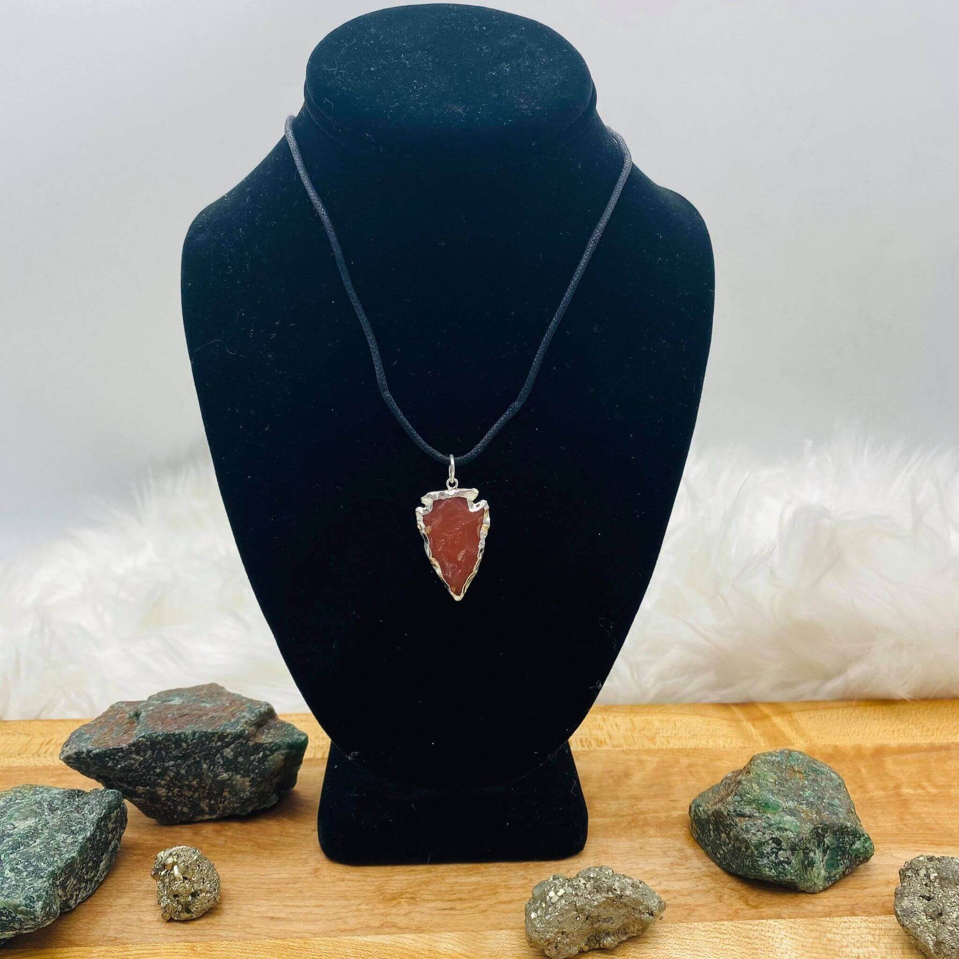 Carnelian Arrowhead Necklace at $25 only from Spiral Rain