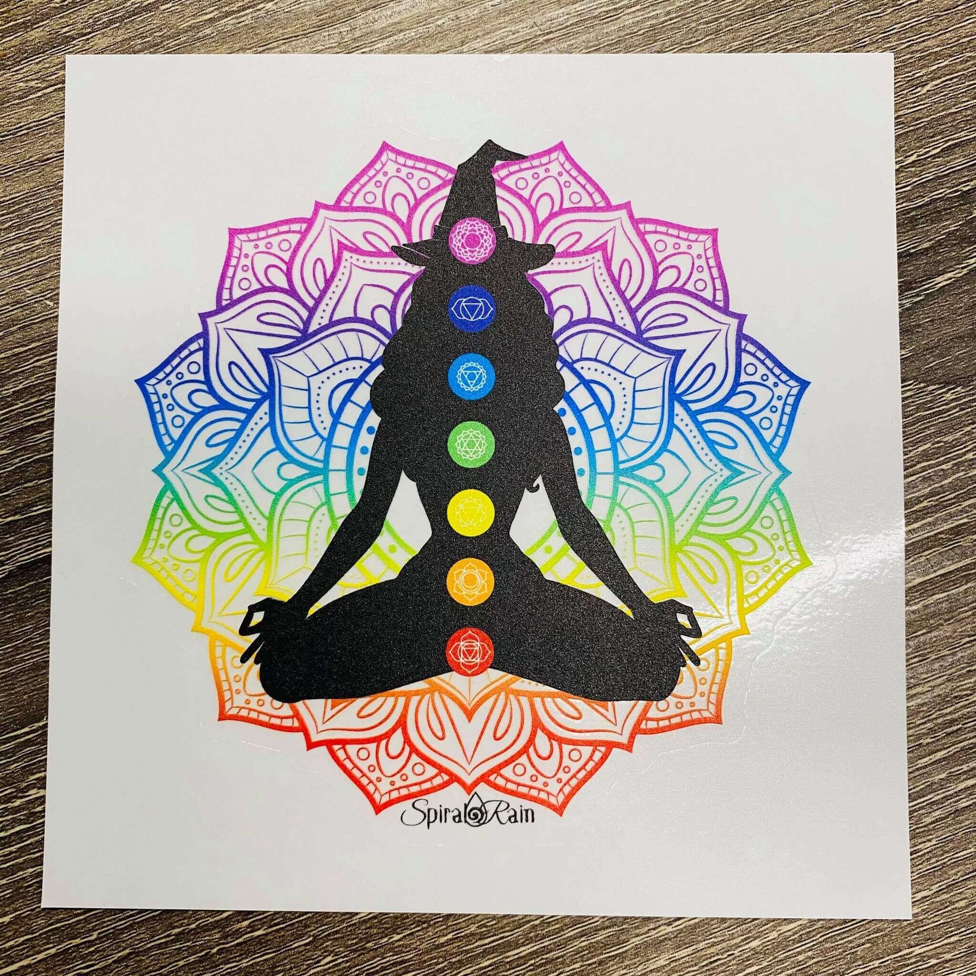 Chakra Witch Vinyl Sticker at $3 only from Spiral Rain
