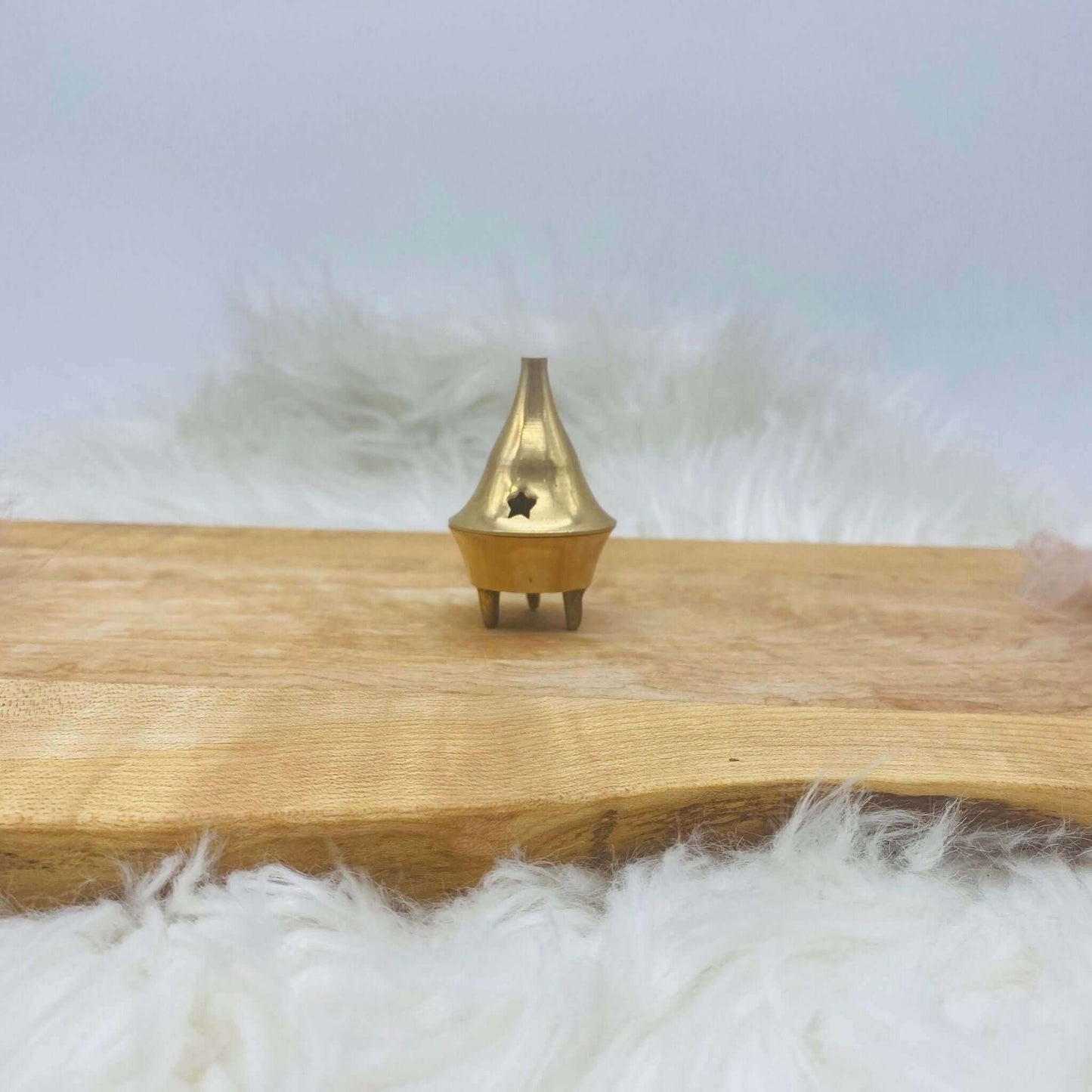 Small Brass Cone Incense Burner at $10 only from Spiral Rain