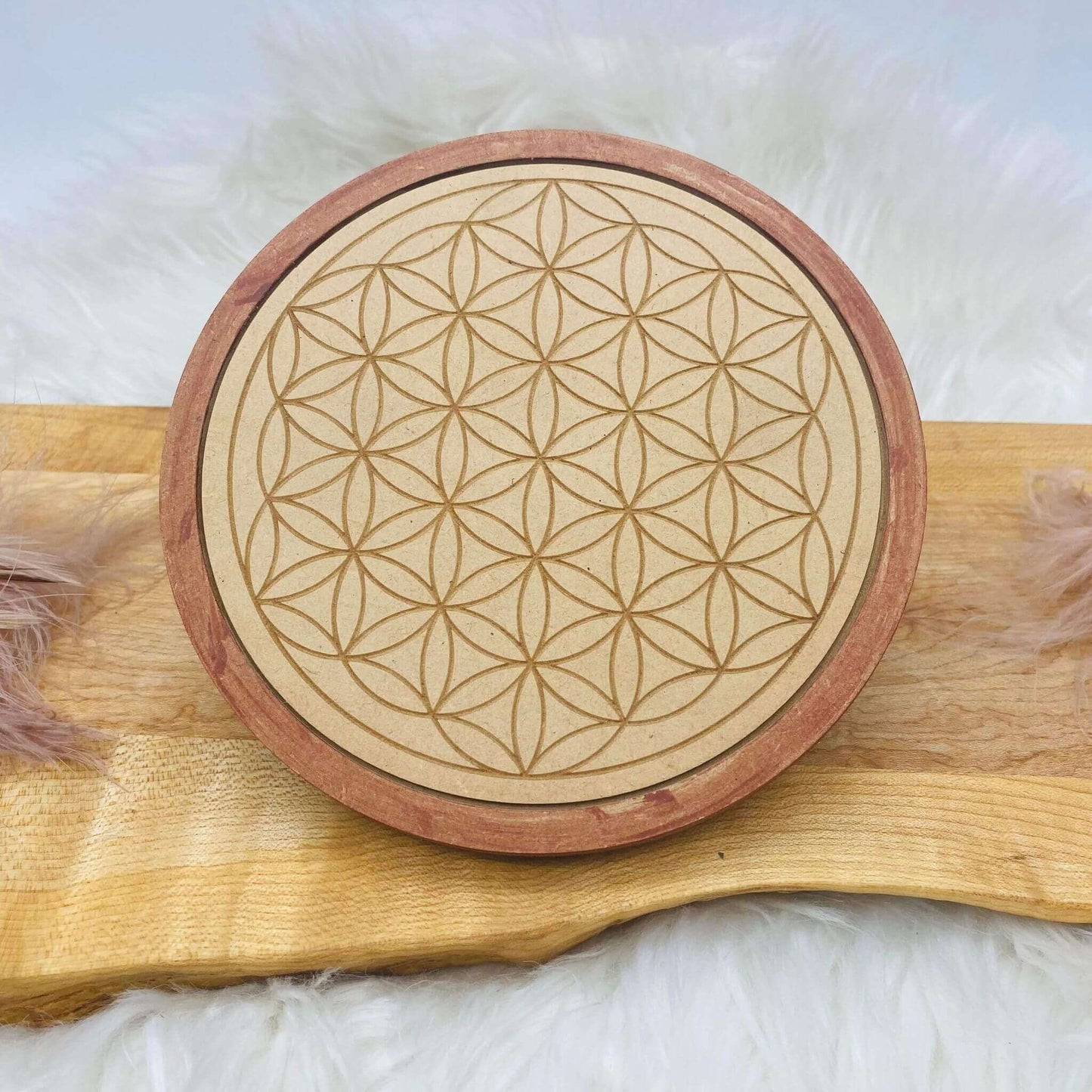 Flower of Life Wood Grid at $25 only from Spiral Rain
