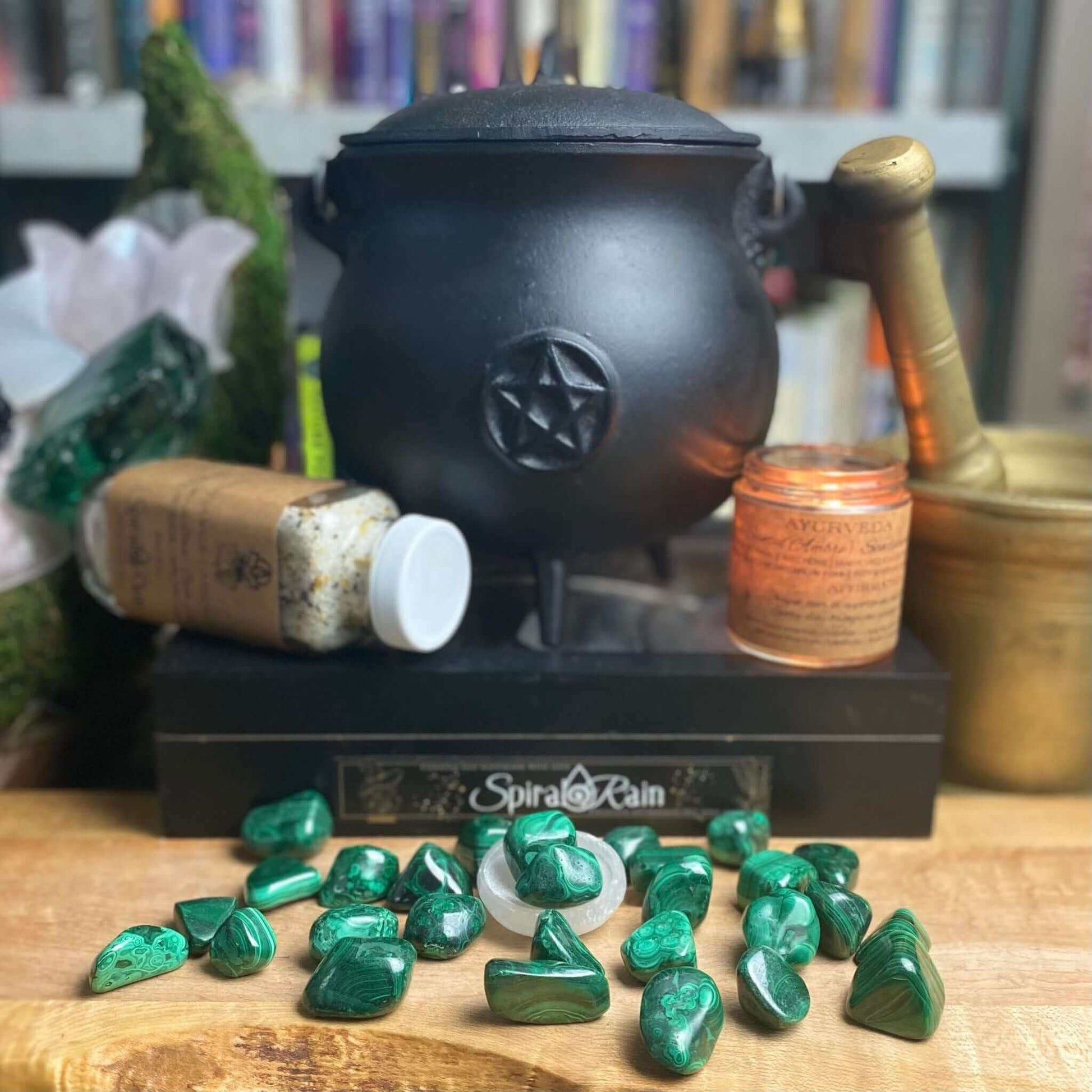 Malachite Tumbled at $8 only from Spiral Rain