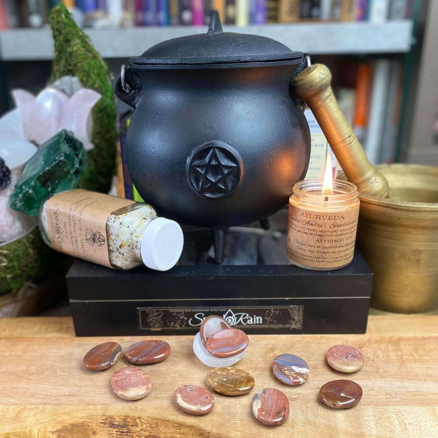 Jasper Brecciated Worry Stone at $9 only from Spiral Rain