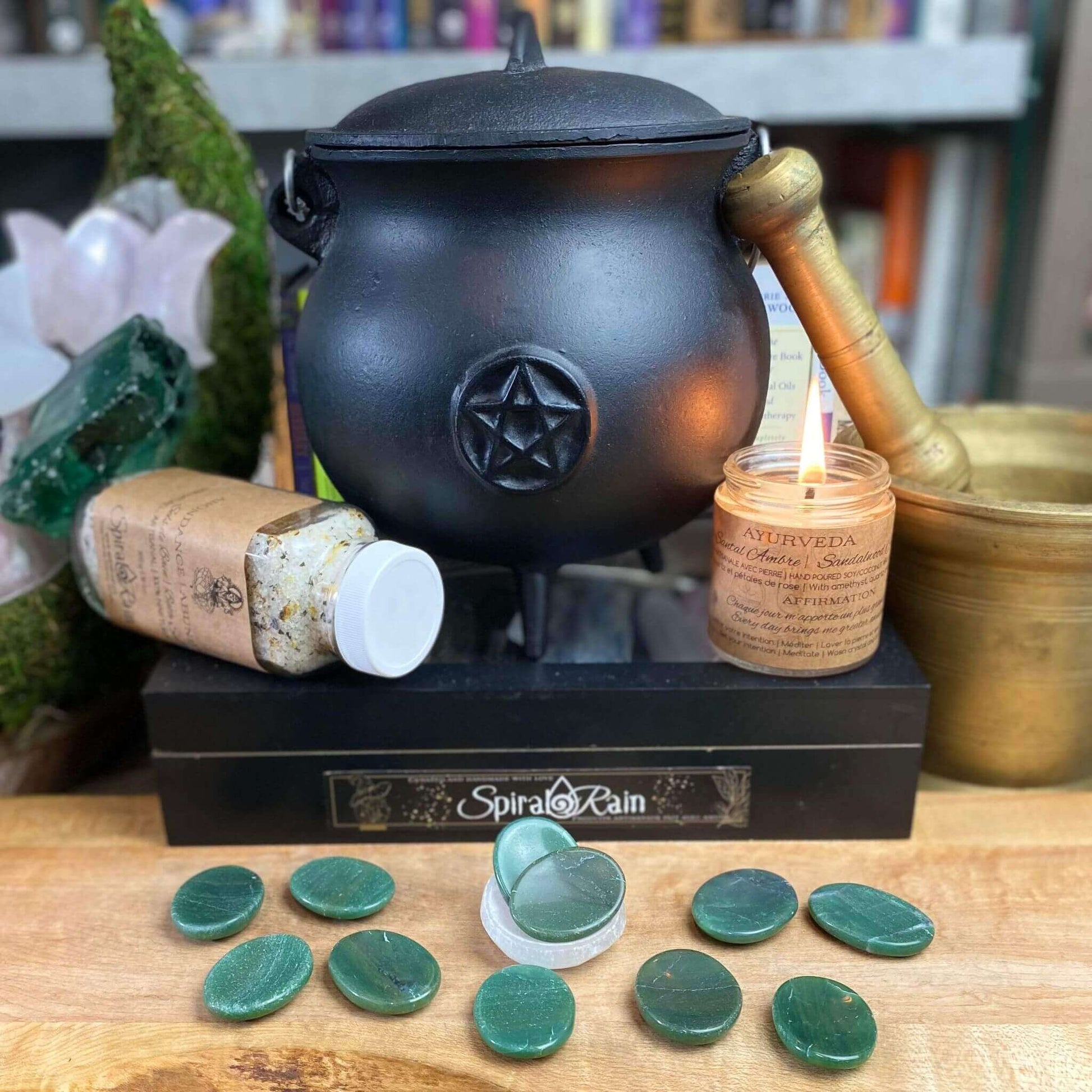 Aventurine Green Worry Stone at $9 only from Spiral Rain