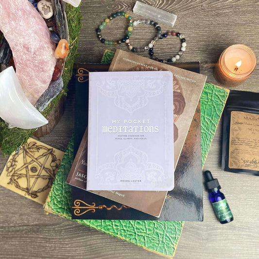 MY POCKET MEDITATIONS: ANYTIME EXERCISES FOR PEACE, CLARITY, AND FOCUS at $15 only from Spiral Rain