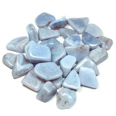 Agate Blue Lace Tumbled B grade at $1 only from Spiral Rain