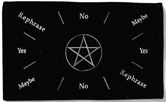 Pendulum Mat printed cotton pentacle white at $12 only from Spiral Rain